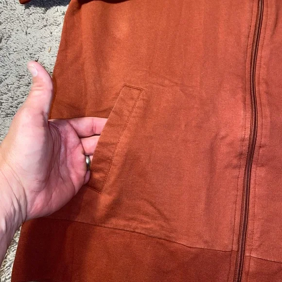 Big Sky Outfitters Men’s Rust Brown Full Zip Casual Track Style Jacket Size Med - Picture 6 of 11